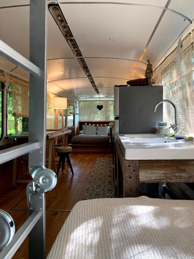 Magic Roof Top Bus With Big Bath In The Tree Forest! Mimizan Exterior foto