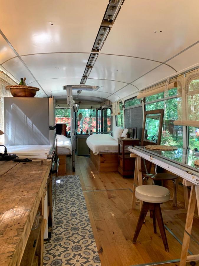 Magic Roof Top Bus With Big Bath In The Tree Forest! Mimizan Exterior foto